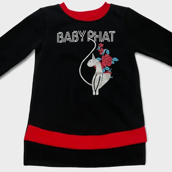 Baby Phat Kids Black Long Sleeve Crew Neck Sweatshirt Size 6X - Picture 5 of 9